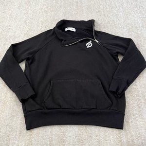 Peloton 1/4 Zip Pullover Sweatshirt Top S Black